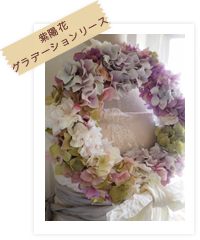 紫陽花グラデーションリース（Size:30cm）
